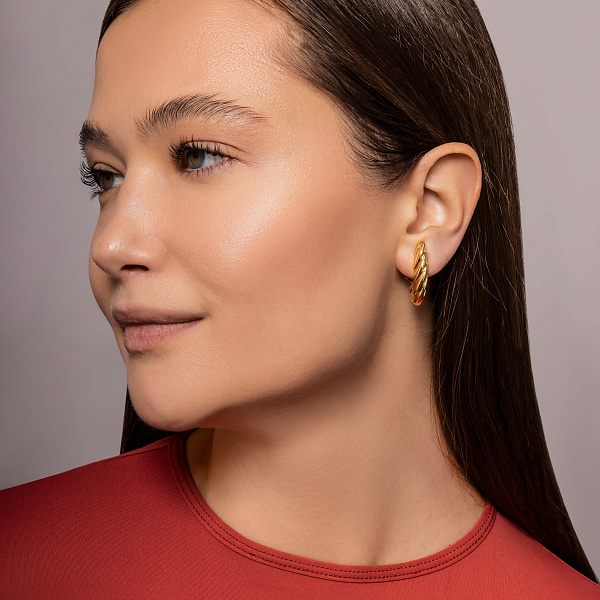 Серьги из желтого золота Francelli (арт. е1091760ж) – изображение 4
