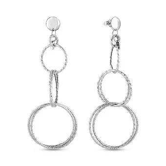 Сережки з білого золота Francelli (арт. 1091212б)