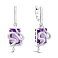 Серьги-подвески из серебра Змея с аметистом (арт. 7502/2192565А) – изображение 1