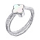 Серебряное кольцо Клевер с перламутром (арт. 7501/6905/8п) – изображение 1