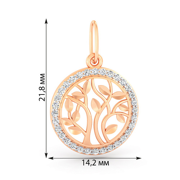 Золотой кулон (арт. 440879а) – изображение 3