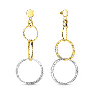 Фото Довгі сережки Francelli з жовтого і білого золота (арт. 1091212жб)