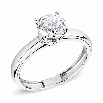 Фото Золота каблучка з діамантом (арт. К01118007046б)