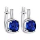 Серебряные серьги с синим кварцем  (арт. 7502/2294Пкс) – изображение 1