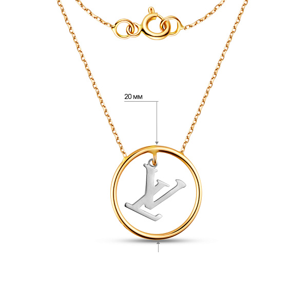 Колье из желтого и белого золота (арт. 351051жб) – изображение 2