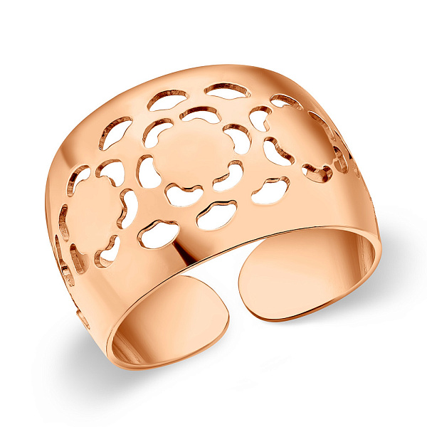 Золота каблучка з візерунком (арт. 156276) – зображення 1