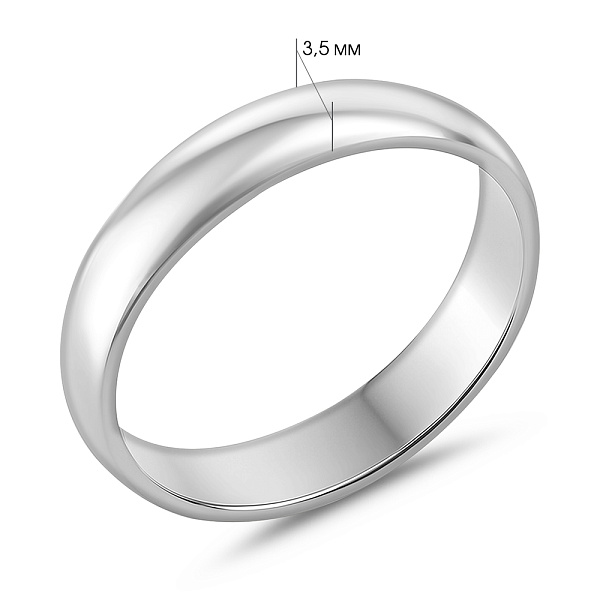 Обручальное кольцо из белого золота (арт. 220200б) – изображение 4