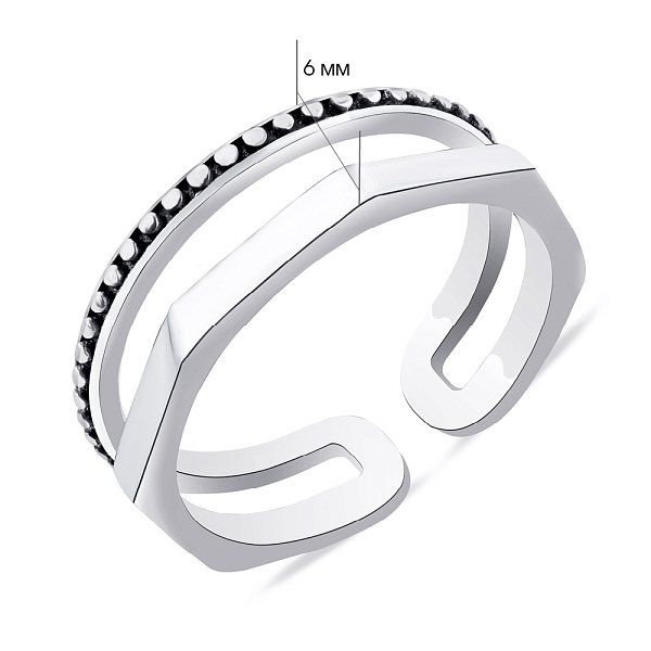 Серебряное двойное кольцо Trendy Style (арт. 7901/6030) – изображение 2