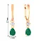 Серьги из красного золота с изумрудом и бриллиантами (арт. С011753и) – изображение 2