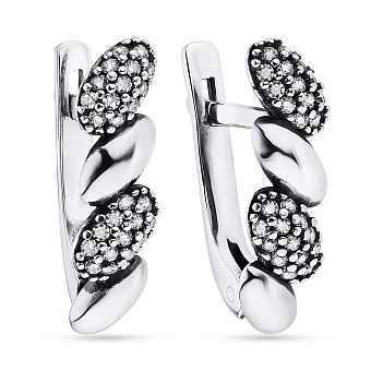 Фото Серебряные серьги с фианитами (арт. 7902/1113014)