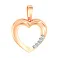 Золотая подвеска «Сердце» с фианитами (арт. 440478) – изображение 1