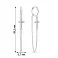 Довгі сережки зі срібла з підвіскою Trendy Style (арт. 7502/4573) – зображення 2