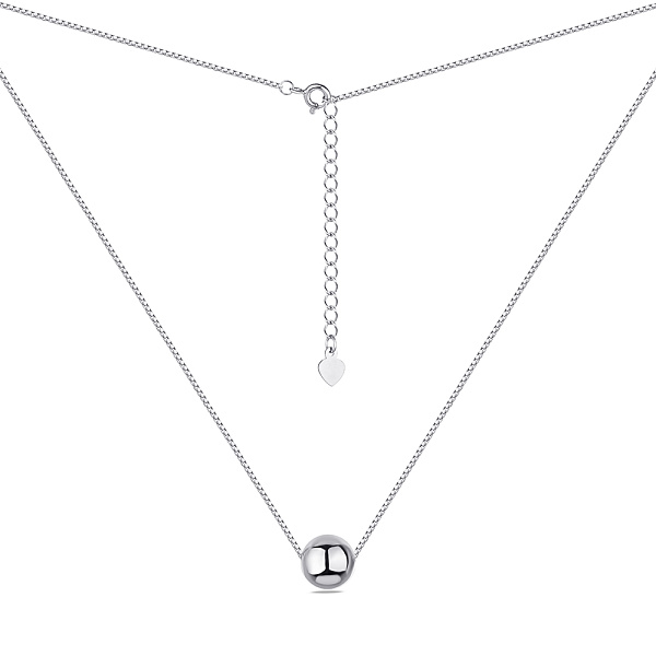 Колье серебряное "Шар" без камней (арт. 7507/1297) – изображение 2