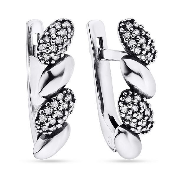 Серебряные серьги с фианитами (арт. 7902/1113014) – изображение 1