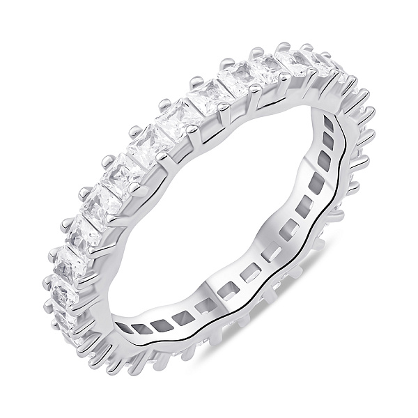 Серебряное кольцо с дорожкой из фианитов (арт. 7501/6994) – изображение 1