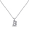 Серебряное колье Буква В с фианитами (арт. 7507/2155) – изображение 2
