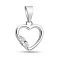 Срібний кулон Серце з фіанітами (арт. 7503/4060) – зображення 1