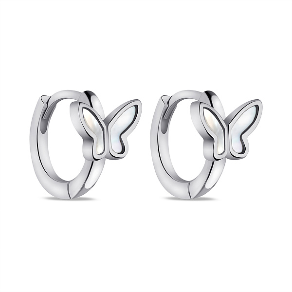 Серебряные серьги Бабочки с перламутром (арт. 7502/9594/10п) – изображение 1