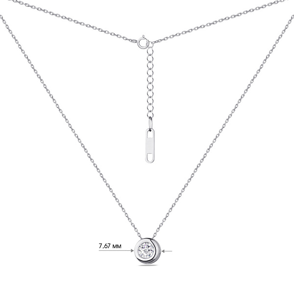 Кольє срібне з фіанітом (арт. 7507/548/4) – зображення 3