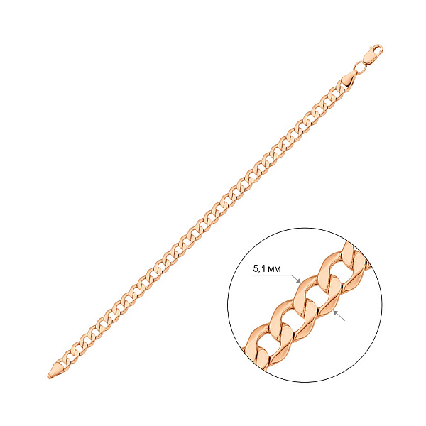 Золотой браслет плетения Панцирное (арт. ц311004) – изображение 4