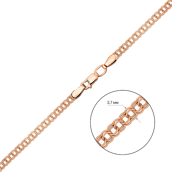 Золотий ланцюжок Бісмарк (арт. цр3003-040) – зображення 2