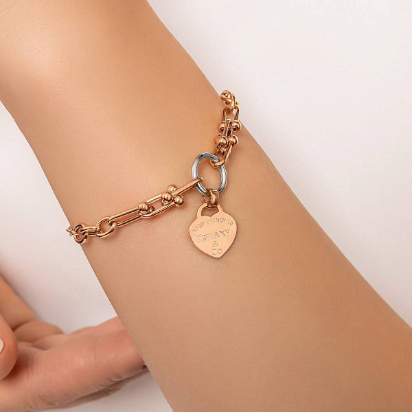 Браслет из красного и белого золота с подвеской (арт. 326358кб) – изображение 4