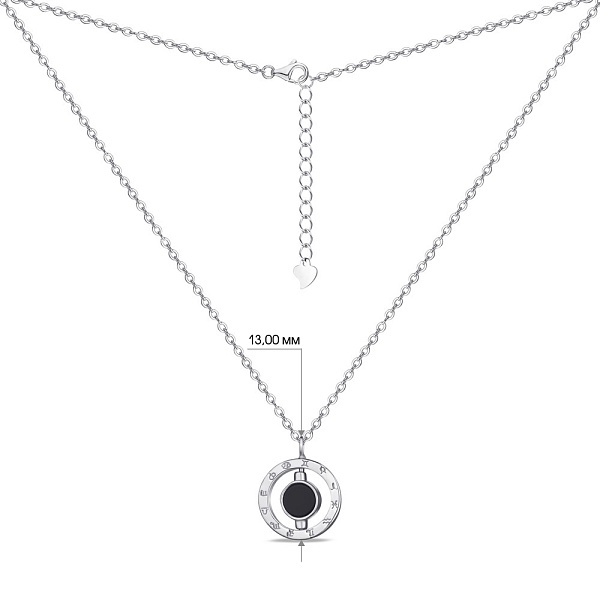 Колье из серебра с ониксом (арт. 7507/1151о) – изображение 3