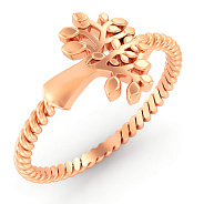 Кольцо "Дерево" из красного золота  (арт. 140998)