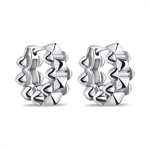 Серебряные серьги без камней (арт. 7502/9256) – изображение 1