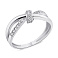 Серебряное кольцо с дорожкой из фианитов (арт. 7501/А165кю) – изображение 1