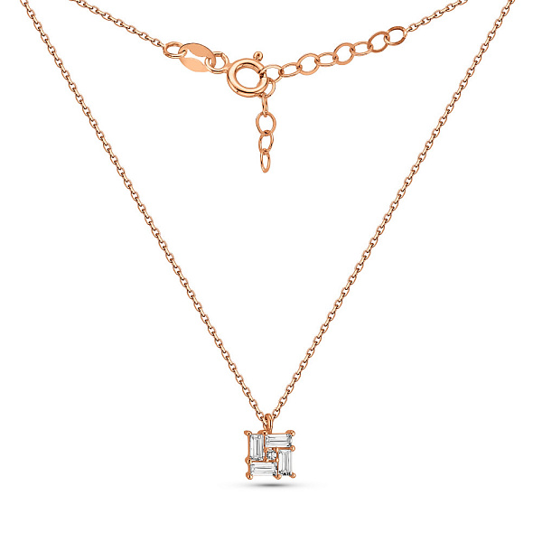 Золотое колье с фианитами (арт. 352403) – изображение 2