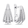 Серебряные серьги с дорожкой фианитов (арт. 7502/10253) – изображение 1
