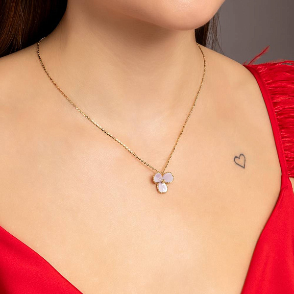 Кольє Francelli з жовтого золота з керамікою (арт. 352368жкмф) – зображення 3