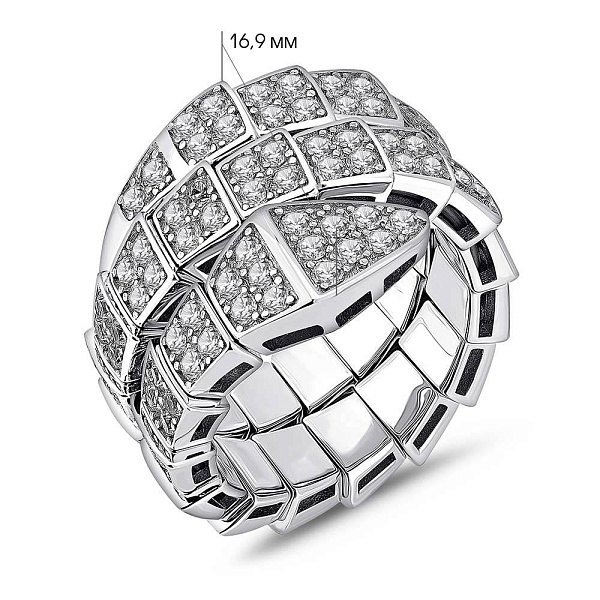 Серебряное кольцо с фианитами (арт. 7501/8131) – изображение 2
