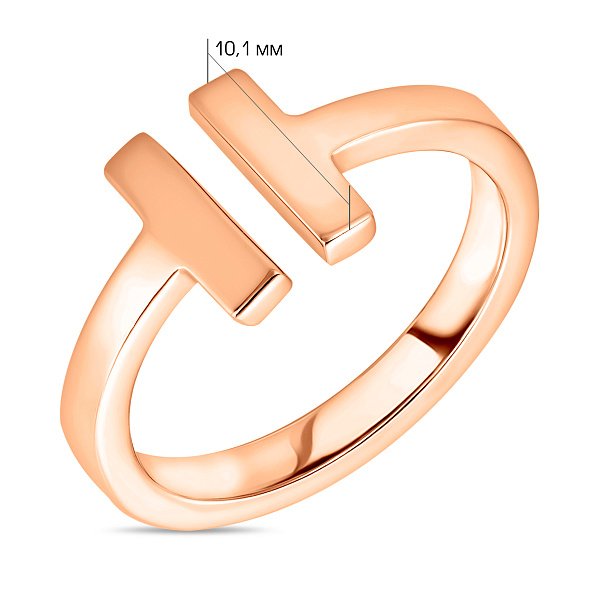 Кольцо из красного золота (арт. 154282) – изображение 2