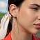 Серьги-подвески из красного золота (арт. 109445) – изображение 2