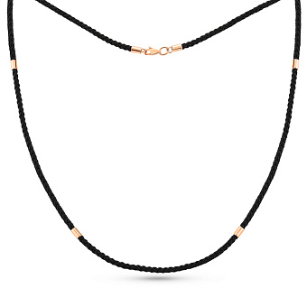 Шовковий шнурок з золотими вставками (арт. 11203-11)