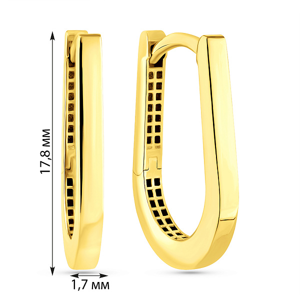 Сережки з жовтого золота (арт. 1091312/15ж) – зображення 2