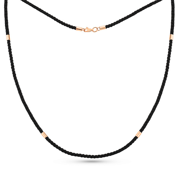 Шелковый шнурок с золотыми вставками (арт. 11203-11) – изображение 1