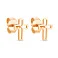 Золотые пусеты в форме крестиков (арт. 107343) – изображение 1
