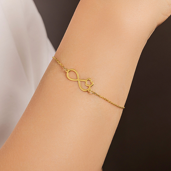 Браслет из желтого золота Бесконечность (арт. 326518ж) – изображение 2