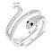 Серебряное кольцо змея с фианитами (арт. 7501/8459ч) – изображение 2