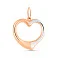 Золотой кулон Сердце с родированием (арт. 424839р) – изображение 1