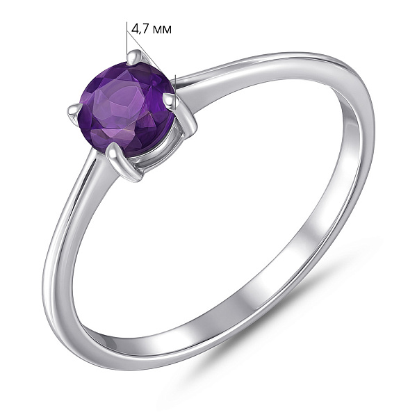 Серебряное кольцо з аметистом (арт. 7501/2179054А) – изображение 2