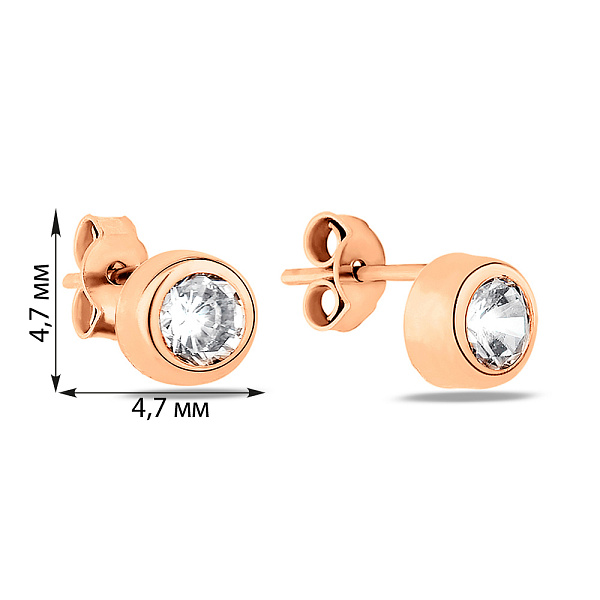 Детские золотые серьги с фианитами (арт. 102911/2) – изображение 2