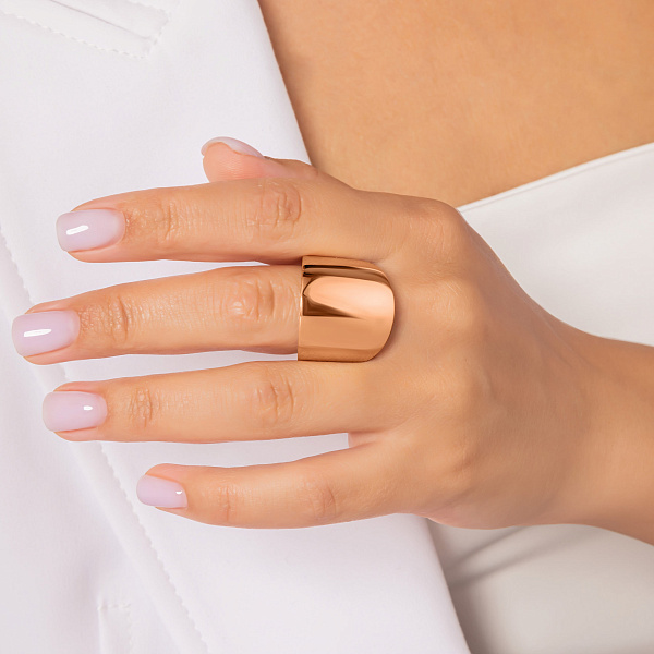 Масивна каблучка з червоного золота (арт. 156411) – зображення 4