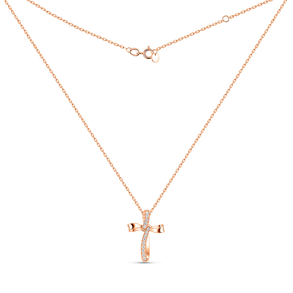 Золоте кольє з діамантами (арт. Ц011468005) – зображення 2