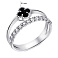 Серебряное кольцо с ониксом и фианитами (арт. 7501/2065/4о) – изображение 2
