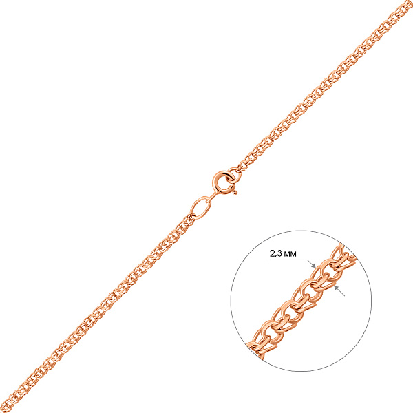 Золотий ланцюжок плетіння Бісмарк (арт. ц300305) – зображення 3