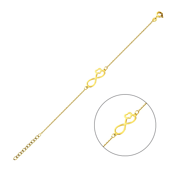 Браслет из желтого золота Бесконечность (арт. 326518ж) – изображение 1